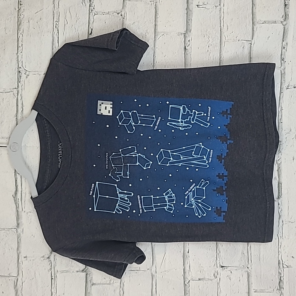 Mojang Minecraft Kids' Constellation Graphic Jersey Crew Neck Short-Sleeve Tee
